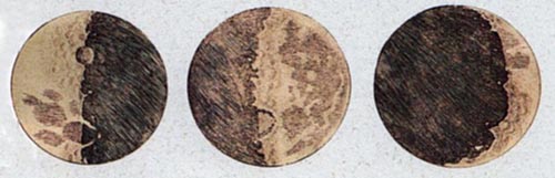 Disegni di luna di Galileo Galilei - Sidereus Nuncius